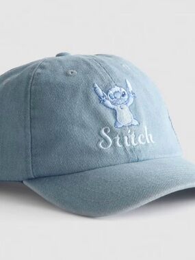 Disney Stitch Embroidered Denim Baseball Cap
